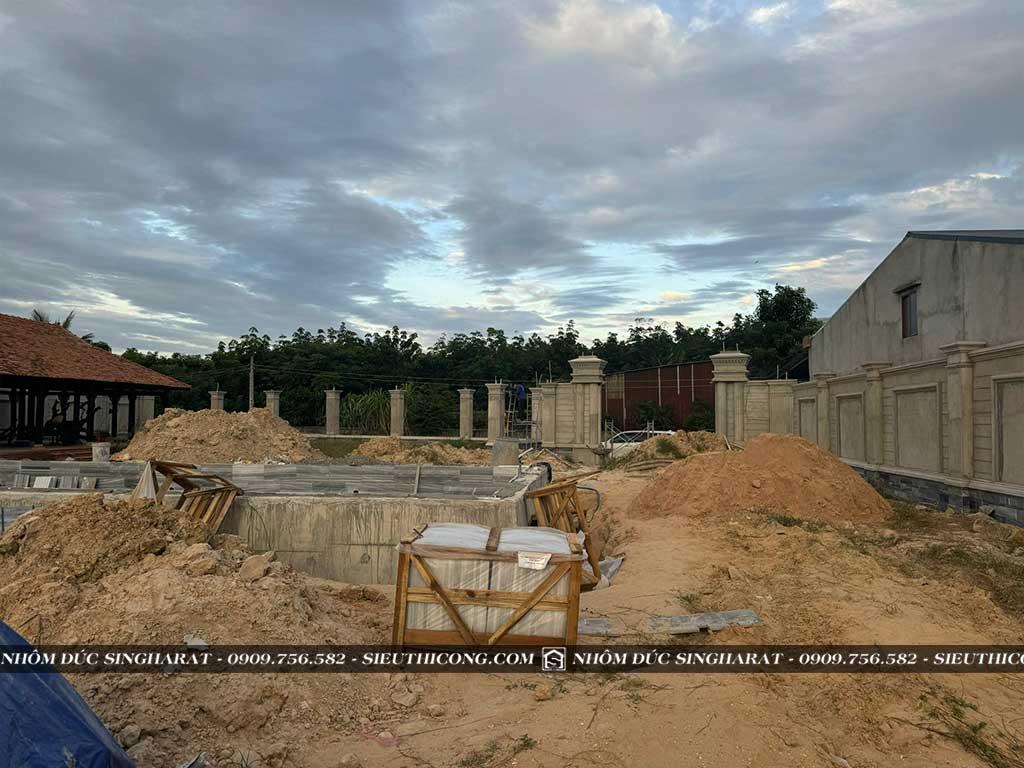 khảo sát tiến độ nhà chị thảo tây ninh