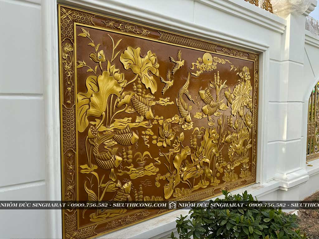 tranh nhôm đúc nhà chị trang bình dương