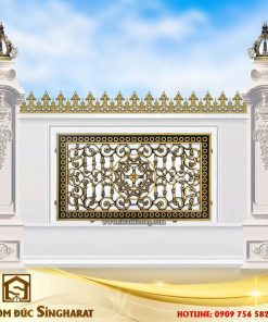 mẫu hàng rào nhôm đúc bông gió hr24 hiện đại sang trọng cho biệt thự tại singharat