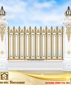 mẫu hàng rào nhôm đúc đơn giản hr18 bền bỉ không gỉ tại sieuthicong singharat