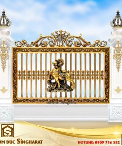mẫu hàng rào nhôm đúc phù điêu hr11 độc lạ cho biệt thư villa tại singharat