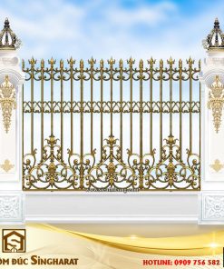 Mẫu hàng rào nhôm đúc đẹp hr06 được nhiều người ưa thích tại Sieuthicong Singharat