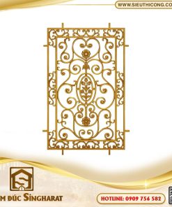 Bông gió nhôm đúc BGN15 - Nụ Hoa Tâm Oval Singharat