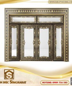 Cửa đi nhôm đúc CDN02 - 4 Cánh Kính Mặt Tiền Singharat
