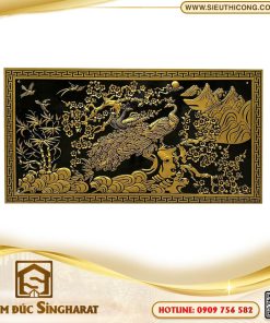 Tranh nhôm đúc TND07 - Chim Công Hoa Mai Singharat