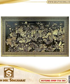 Tranh nhôm đúc TND08 - Bách Hạc Đầm Sen Singharat